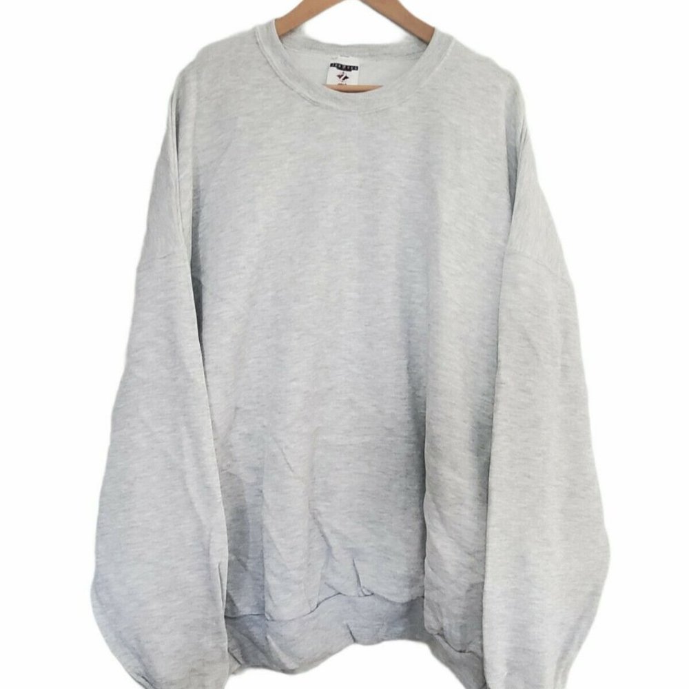 Jerzees Men's Nublend Soft Crew Neck Sweatshirt Ash Gray Size 4XL